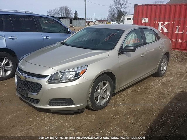1G11A5SLXFF115659 - 2015 CHEVROLET MALIBU LS GOLD photo 2