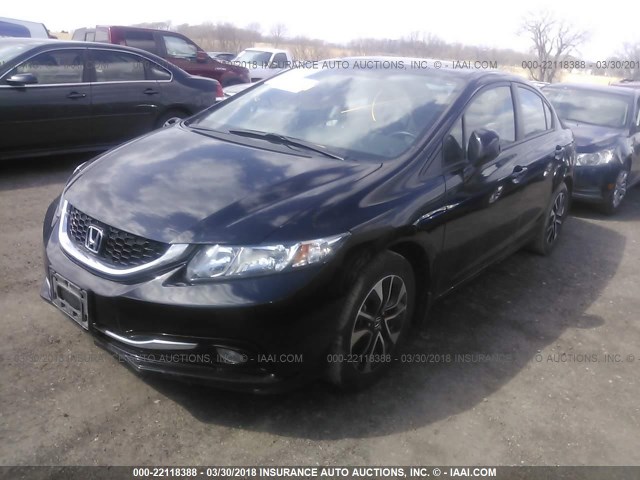 19XFB2F99DE088131 - 2013 HONDA CIVIC EXL BLACK photo 2