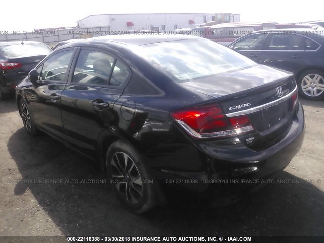 19XFB2F99DE088131 - 2013 HONDA CIVIC EXL BLACK photo 3