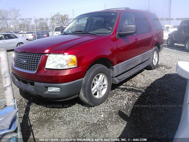 1FMRU15W64LB66389 - 2004 FORD EXPEDITION XLT MAROON photo 2