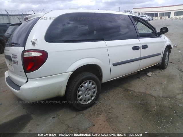 1D4GP23R57B262873 - 2007 DODGE GRAND CARAVAN C/V WHITE photo 4