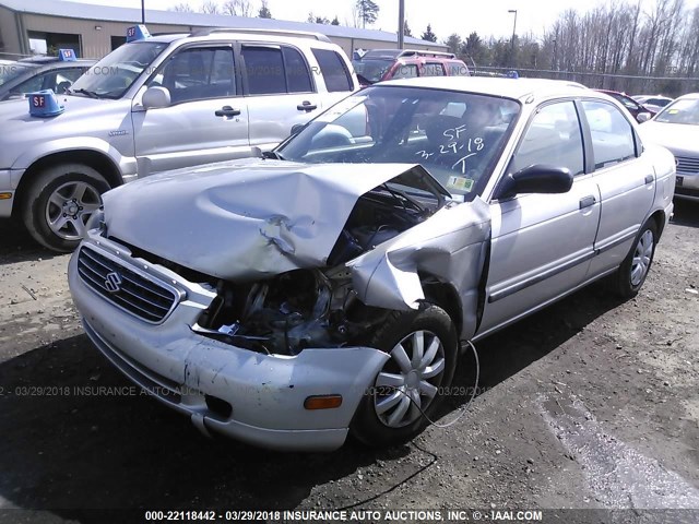 JS2GB41S015200340 - 2001 SUZUKI ESTEEM GL/GLX/GLX SPORT SILVER photo 2