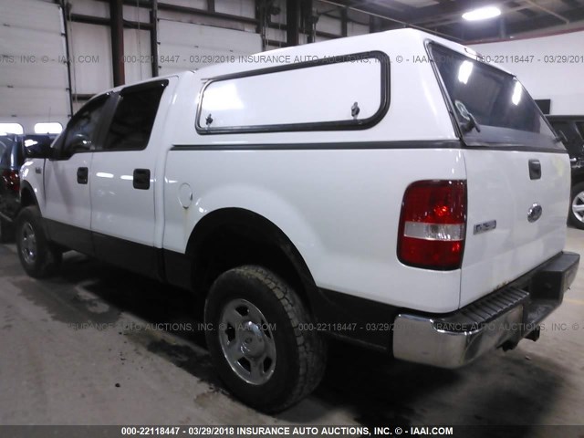 1FTPW14588FC11075 - 2008 FORD F150 SUPERCREW WHITE photo 3