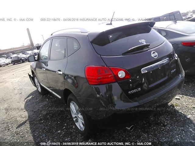 JN8AS5MV1CW351314 - 2012 NISSAN ROGUE S/SV PURPLE photo 3