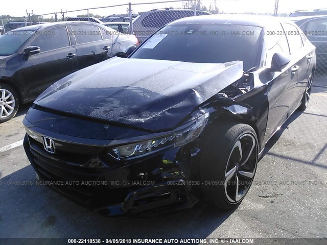 1HGCV1F35JA091866 - 2018 HONDA ACCORD SPORT შავი ფოტო 6