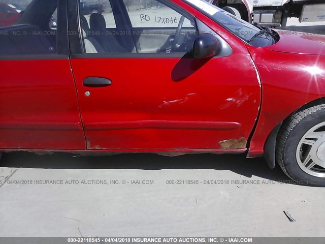 1G1JF5245X7166914 - 1999 CHEVROLET CAVALIER LS RED photo 6