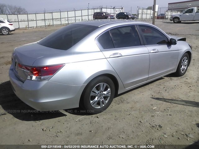 1HGCP2F6XCA163755 - 2012 HONDA ACCORD SE SILVER photo 4