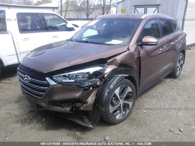 KM8J33A2XGU144439 - 2016 HYUNDAI TUCSON LIMITED/SPORT AND ECO/SE BROWN photo 2