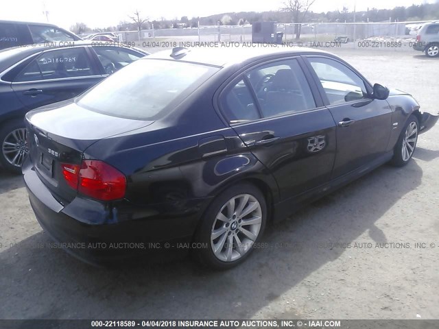 WBAPK5C53BF122703 - 2011 BMW 328 XI SULEV BLACK photo 4