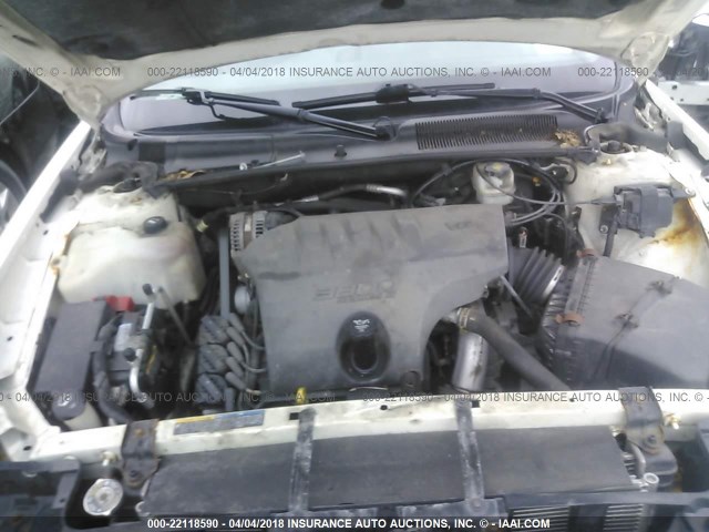 1G4HP52K55U271237 - 2005 BUICK LESABRE CUSTOM WHITE photo 10