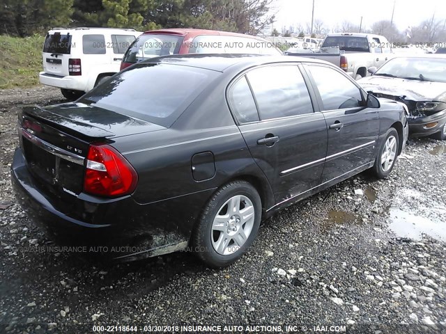 1G1ZT51866F266072 - 2006 CHEVROLET MALIBU LT BLACK photo 4