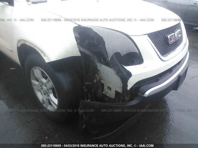 1GKEV23D19J178304 - 2009 GMC ACADIA SLT-1 Biały zdjęcie 6
