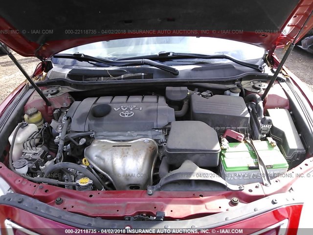 4T1BF3EK9AU029036 - 2010 TOYOTA CAMRY SE/LE/XLE 红色 照片 10