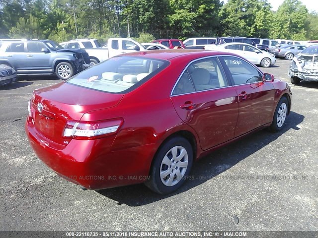 4T1BF3EK9AU029036 - 2010 TOYOTA CAMRY SE/LE/XLE RED photo 4