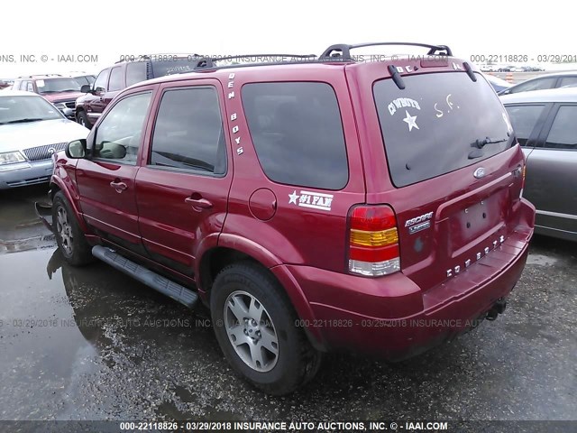 1FMYU04185KB62573 - 2005 FORD ESCAPE LIMITED RED photo 3