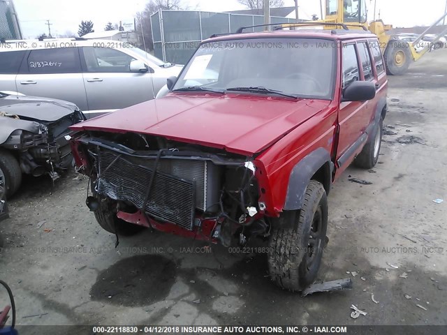 1J4FJ68S6WL264020 - 1998 JEEP CHEROKEE SPORT/CLASSIC წითელი ფოტო 2