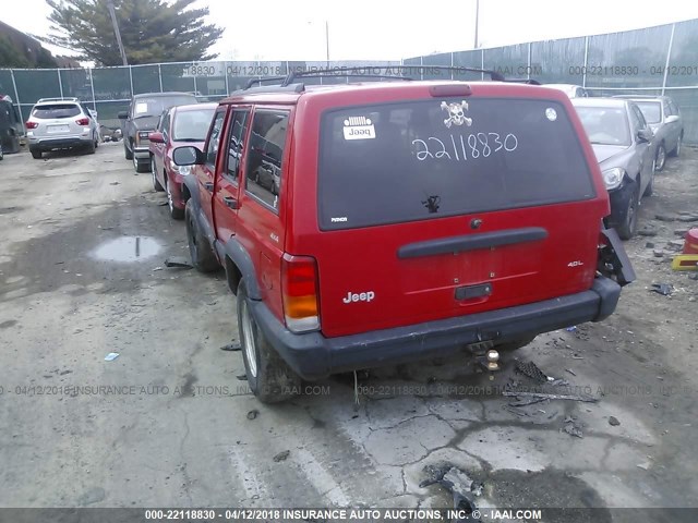 1J4FJ68S6WL264020 - 1998 JEEP CHEROKEE SPORT/CLASSIC წითელი ფოტო 3
