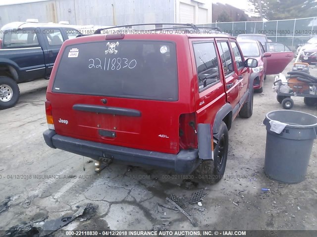 1J4FJ68S6WL264020 - 1998 JEEP CHEROKEE SPORT/CLASSIC წითელი ფოტო 4