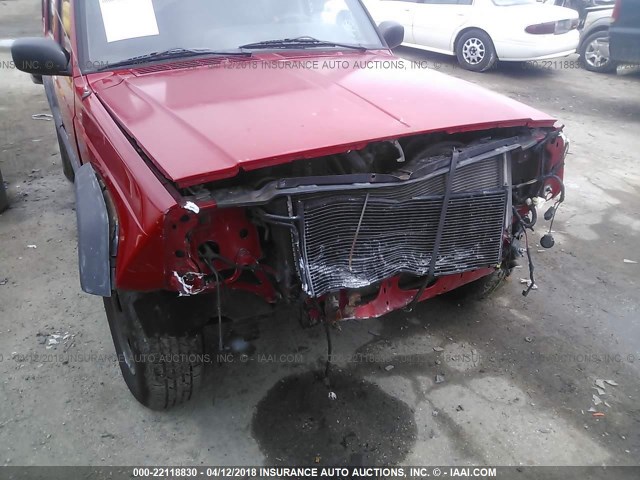 1J4FJ68S6WL264020 - 1998 JEEP CHEROKEE SPORT/CLASSIC წითელი ფოტო 6