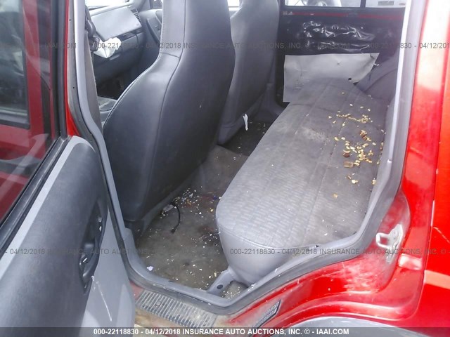 1J4FJ68S6WL264020 - 1998 JEEP CHEROKEE SPORT/CLASSIC წითელი ფოტო 8