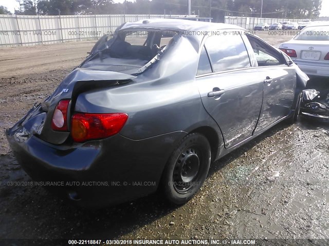 2T1BU4EE0AC437481 - 2010 TOYOTA COROLLA S/LE/XLE GRAY photo 4