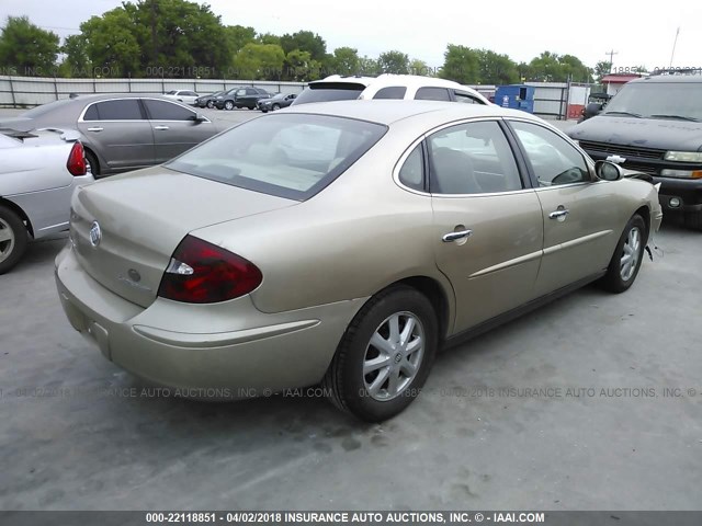 2G4WC532051283860 - 2005 BUICK LACROSSE CX GOLD photo 4