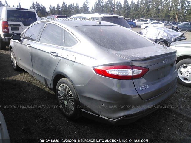 3FA6P0SU4DR274206 - 2013 FORD FUSION TITANIUM PHEV GRAY photo 3