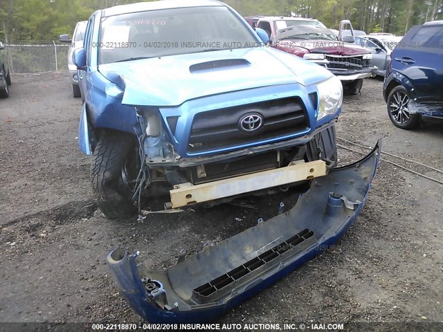 5TEMU52N47Z459215 - 2007 TOYOTA TACOMA DOUBLE CAB LONG BED BLUE photo 6