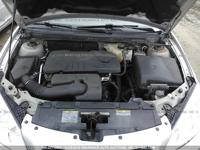 1G2ZG57B584162335 - 2008 PONTIAC G6 SE SILVER photo 10