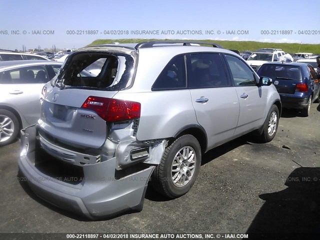 2HNYD28447H501550 - 2007 ACURA MDX TECHNOLOGY SILVER photo 4