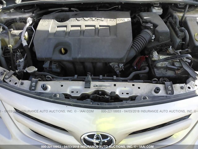 5YFBU4EE2CP041281 - 2012 TOYOTA COROLLA S/LE GOLD photo 10