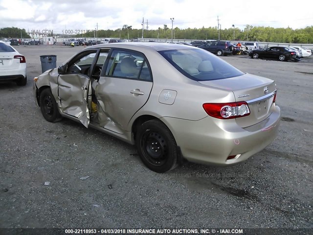 5YFBU4EE2CP041281 - 2012 TOYOTA COROLLA S/LE GOLD photo 3