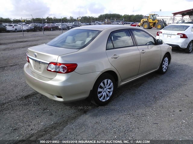 5YFBU4EE2CP041281 - 2012 TOYOTA COROLLA S/LE GOLD photo 4