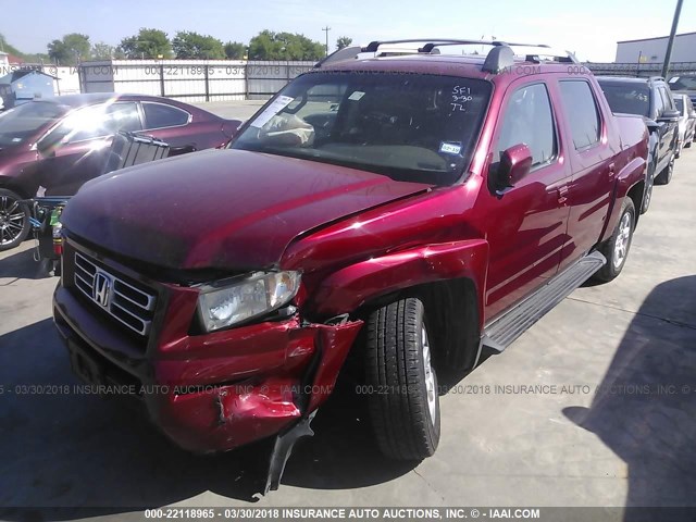 2HJYK164X6H502298 - 2006 HONDA RIDGELINE RTS RED photo 2