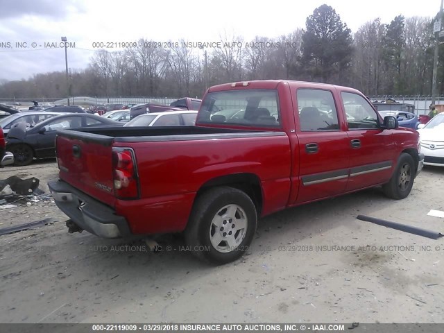 2GCEC13T451235618 - 2005 CHEVROLET SILVERADO C1500 RED photo 4