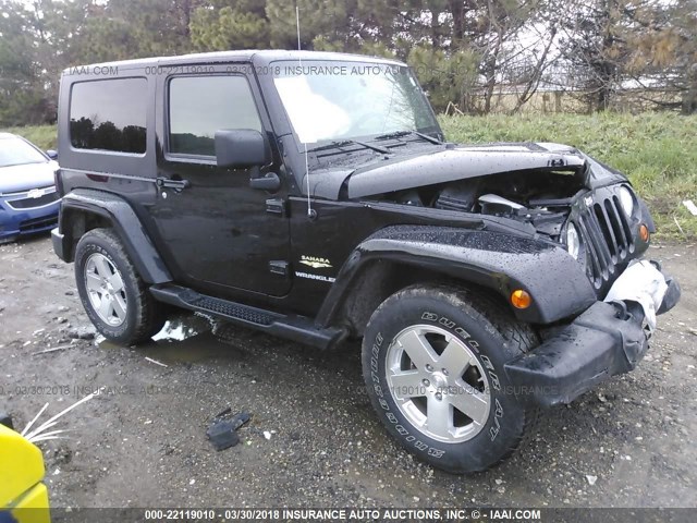 1J4FA54178L591634 - 2008 JEEP WRANGLER SAHARA BLACK photo 1