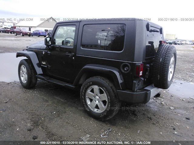 1J4FA54178L591634 - 2008 JEEP WRANGLER SAHARA BLACK photo 3