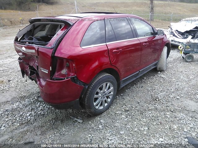 2FMDK3K94CBA18945 - 2012 FORD EDGE LIMITED RED photo 4