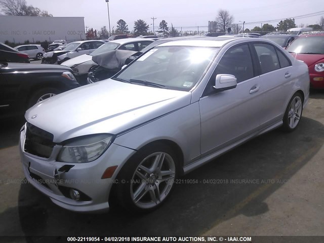 WDDGF56X88F038962 - 2008 MERCEDES-BENZ C 350 SILVER photo 2