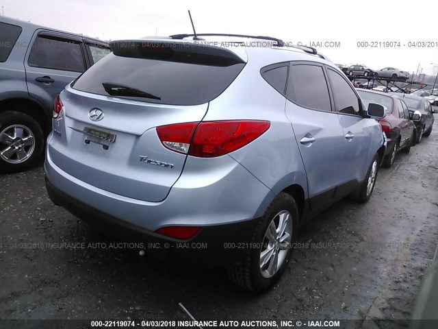 KM8JU3AC6CU501907 - 2012 HYUNDAI TUCSON GLS/LIMITED 浅蓝色 照片 4