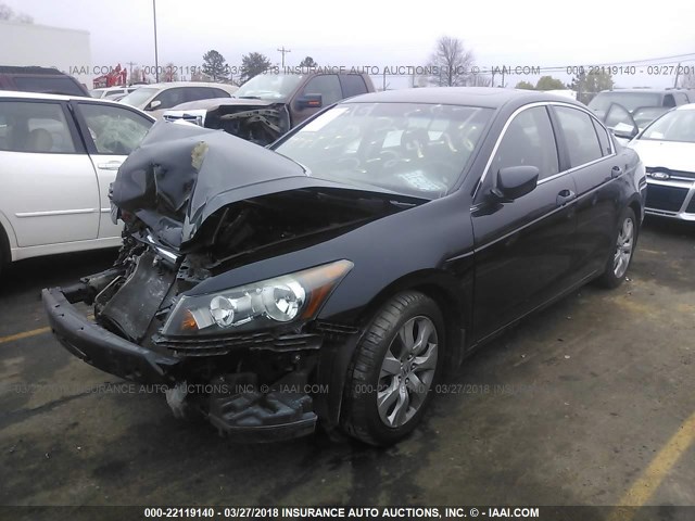 1HGCP26829A183587 - 2009 HONDA ACCORD EXL BLACK photo 2