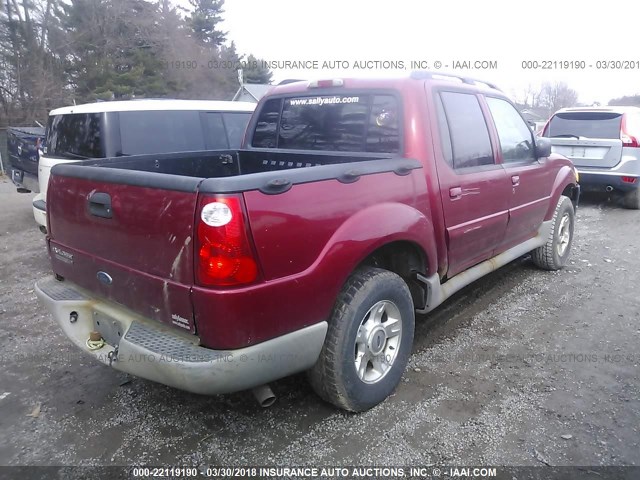 1FMZU77E33UA10195 - 2003 FORD EXPLORER SPORT TR  RED photo 4