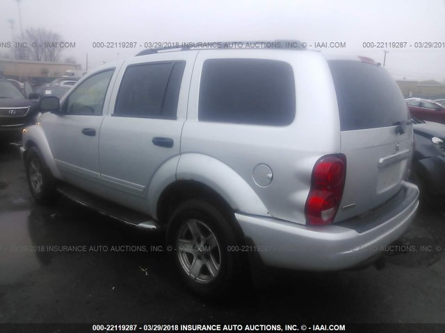 1D4HB58D64F111451 - 2004 DODGE DURANGO LIMITED SILVER photo 3