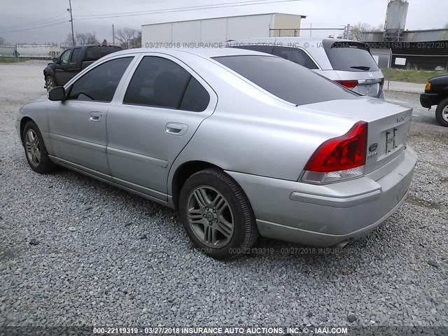 YV1RS592772610697 - 2007 VOLVO S60 2.5T SILVER photo 3