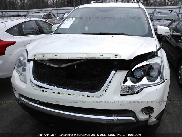 1GKER23718J144246 - 2008 GMC ACADIA SLT-1 WHITE photo 6