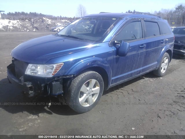 3D4PG5FV9AT108019 - 2010 DODGE JOURNEY SXT BLUE photo 2