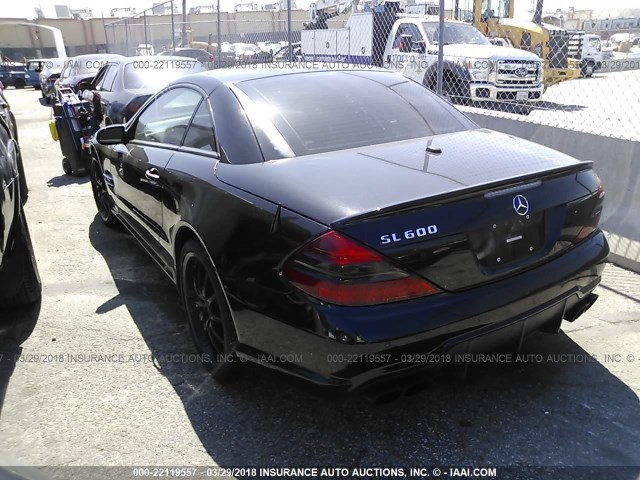 WDBSK76F36F115736 - 2006 MERCEDES-BENZ SL 600 BLACK photo 3