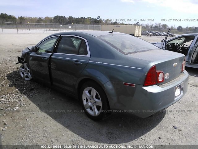 1G1ZG57B99F206721 - 2009 CHEVROLET MALIBU LS 绿色 照片 3