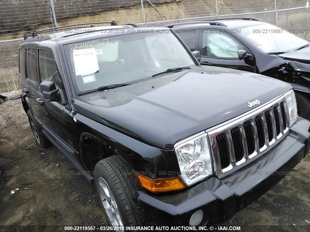 1J8HG48K38C149727 - 2008 JEEP COMMANDER SPORT BLACK photo 1