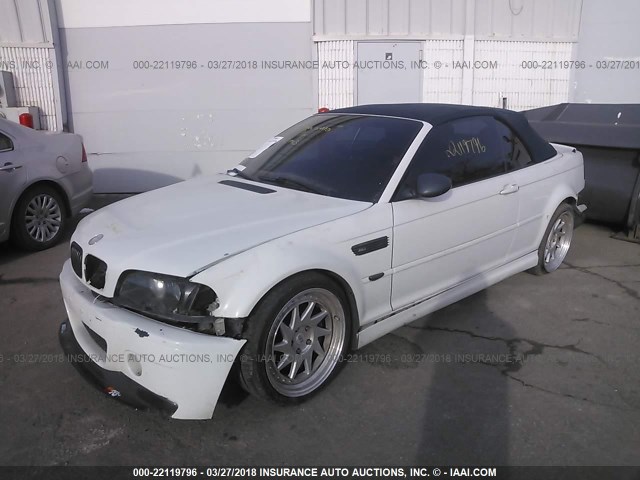 WBSBR93482EX23191 - 2002 BMW M3 WHITE photo 2